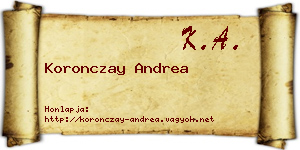 Koronczay Andrea névjegykártya